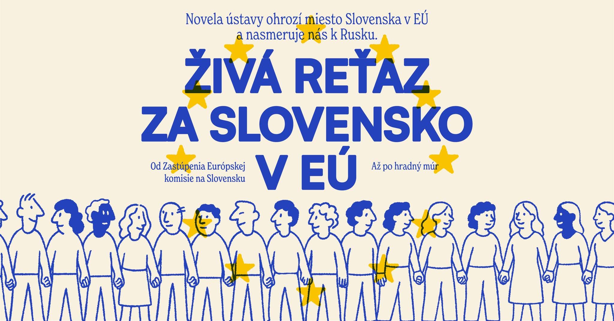 Živá reťaz za Slovensko v EÚ