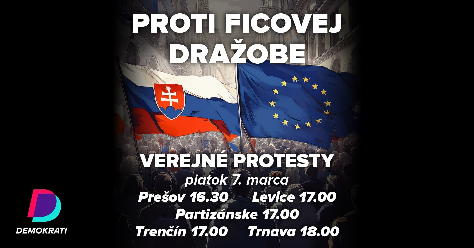 protesty organizovované stranou Demokrati